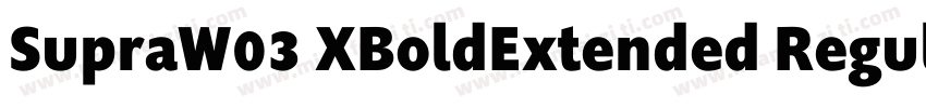SupraW03 XBoldExtended Regular字体转换